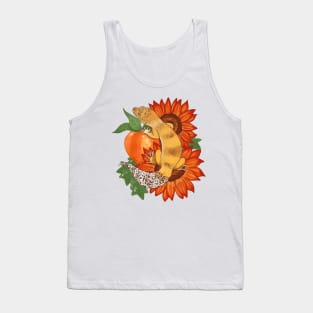 Leopard Gecko and Sunflowers Tank Top